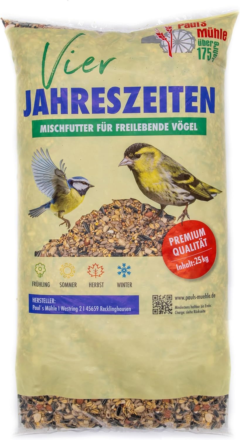 Paul’s Mill Wildvogelfutter, Ganzjahres-Wildvogelfutter, 4 Jahreszeiten, 5 kg Paul’s Mill Wildvogelfutter, Ganzjahres-Wildvogelfutter, 4 Jahreszeiten, 5 kg