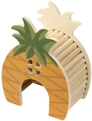 Dehner Lieblinge Nagerhaus Ananas für Hamster/Nagetiere/Mäuse, ca. 14 x 18 x 9 cm. Hergestellt aus FSC-zertifiziertem Kiefernholz/Sperrholz. Orange/Grün/Natur Dehner Lieblinge Nagerhaus Ananas für Hamster/Nagetiere/Mäuse, ca. 14 x 18 x 9 cm. Hergestellt aus FSC-zertifiziertem Kiefernholz/Sperrholz. Orange/Grün/Natur
