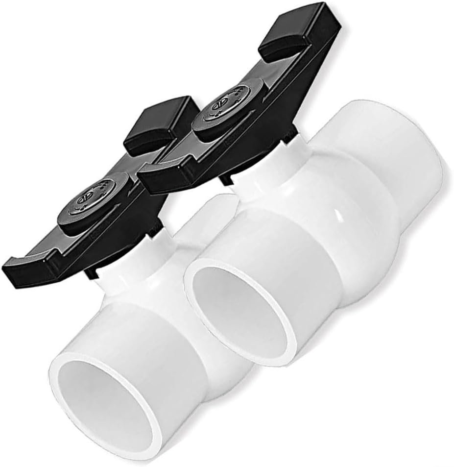 2 Stück Absperrventil, Nenndruck 150 PSI Pipeline-Umschaltventil, PVC-Kugelventil, verwendet für Gebäudebewässerung, Aquarium-Wasseraufbereitung und Schwimmbad 2 Stück Absperrventil, Nenndruck 150 PSI Pipeline-Umschaltventil, PVC-Kugelventil, verwendet für Gebäudebewässerung, Aquarium-Wasseraufbereitung und Schwimmbad
