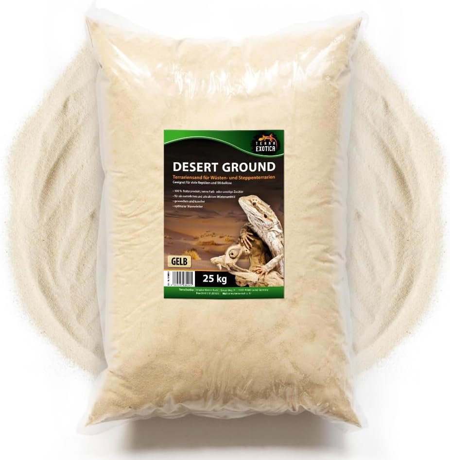 Terra Exotica Desert Ground Terrariensand – in 5, 10 oder 25 kg – Wüstensand für eine natürliche Wüstenumgebung im Terrarium – natürliches Substrat (25 kg) Terra Exotica Desert Ground Terrariensand – in 5, 10 oder 25 kg – Wüstensand für eine natürliche Wüstenumgebung im Terrarium – natürliches Substrat (25 kg)