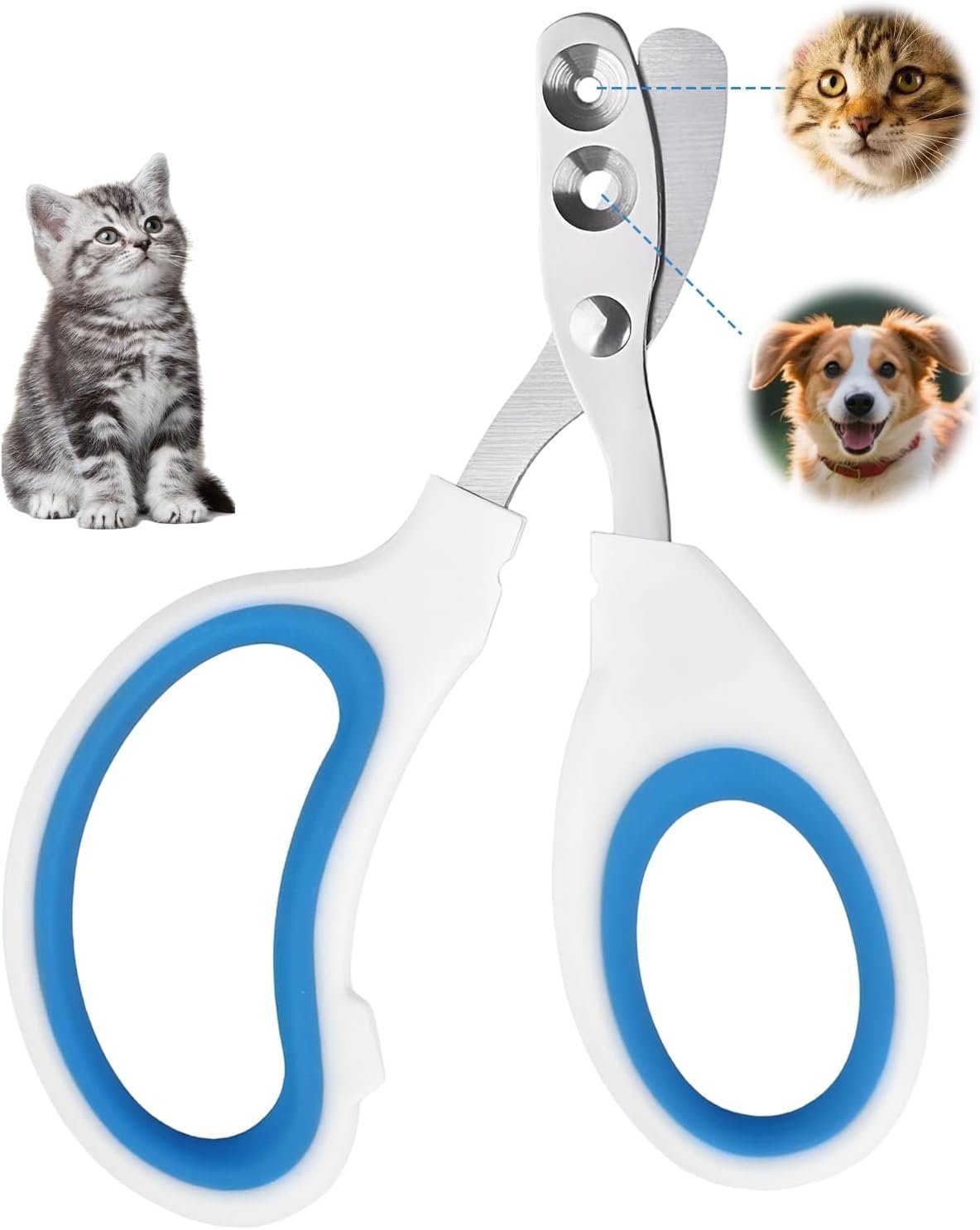 Professionelle Katzennagelschere mit Sicherheitsfunktion und ergonomischem Griff, zum Schneiden von Krallen bei Katzen, Hunden, Kleintieren und Vögeln, mit rostfreier Edelstahlklinge Professionelle Katzennagelschere mit Sicherheitsfunktion und ergonomischem Griff, zum Schneiden von Krallen bei Katzen, Hunden, Kleintieren und Vögeln, mit rostfreier Edelstahlklinge