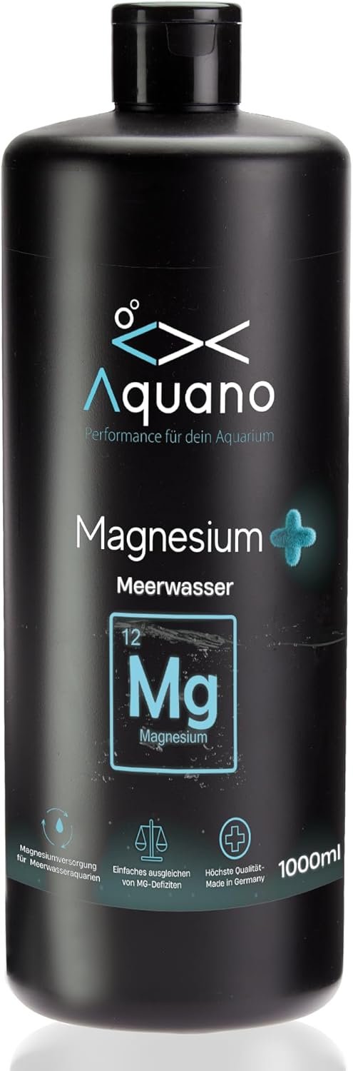 Magnesium Plus 1000 ml – Premium-Magnesiumflüssigkeit für Salzwasser und Süßwasser | Zur Erhöhung des Magnesiumgehalts | Stabilisiert die Wasserwerte und unterstützt ein gesundes Aquarium | Hergestellt in Deutschland Magnesium Plus 1000 ml – Premium-Magnesiumflüssigkeit für Salzwasser und Süßwasser | Zur Erhöhung des Magnesiumgehalts | Stabilisiert die Wasserwerte und unterstützt ein gesundes Aquarium | Hergestellt in Deutschland