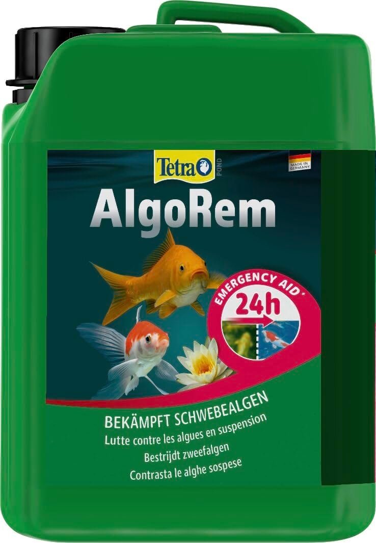 Tetra Pond AlgoRem 24-Stunden-Soforthilfe gegen grünes Wasser im Gartenteich, 3 l Tetra Pond AlgoRem 24-Stunden-Soforthilfe gegen grünes Wasser im Gartenteich, 3 l