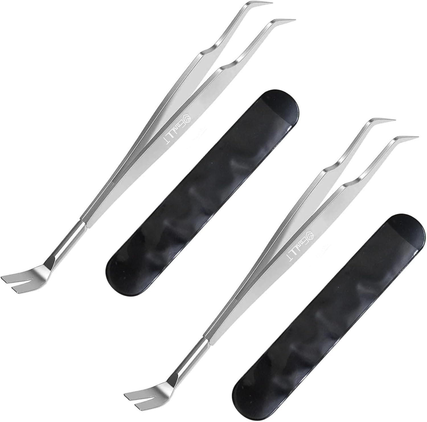 EasyULT 2 in 1 Profi Zeckenpinzette, Edelstahl Zeckenpinzette und Zeckenhaken, Zeckenentferner, Premium Zeckenschutz mit Ledertasche für Menschen, Kinder, Hunde, Katzen (2 Stück) EasyULT 2 in 1 Profi Zeckenpinzette, Edelstahl Zeckenpinzette und Zeckenhaken, Zeckenentferner, Premium Zeckenschutz mit Ledertasche für Menschen, Kinder, Hunde, Katzen (2 Stück)