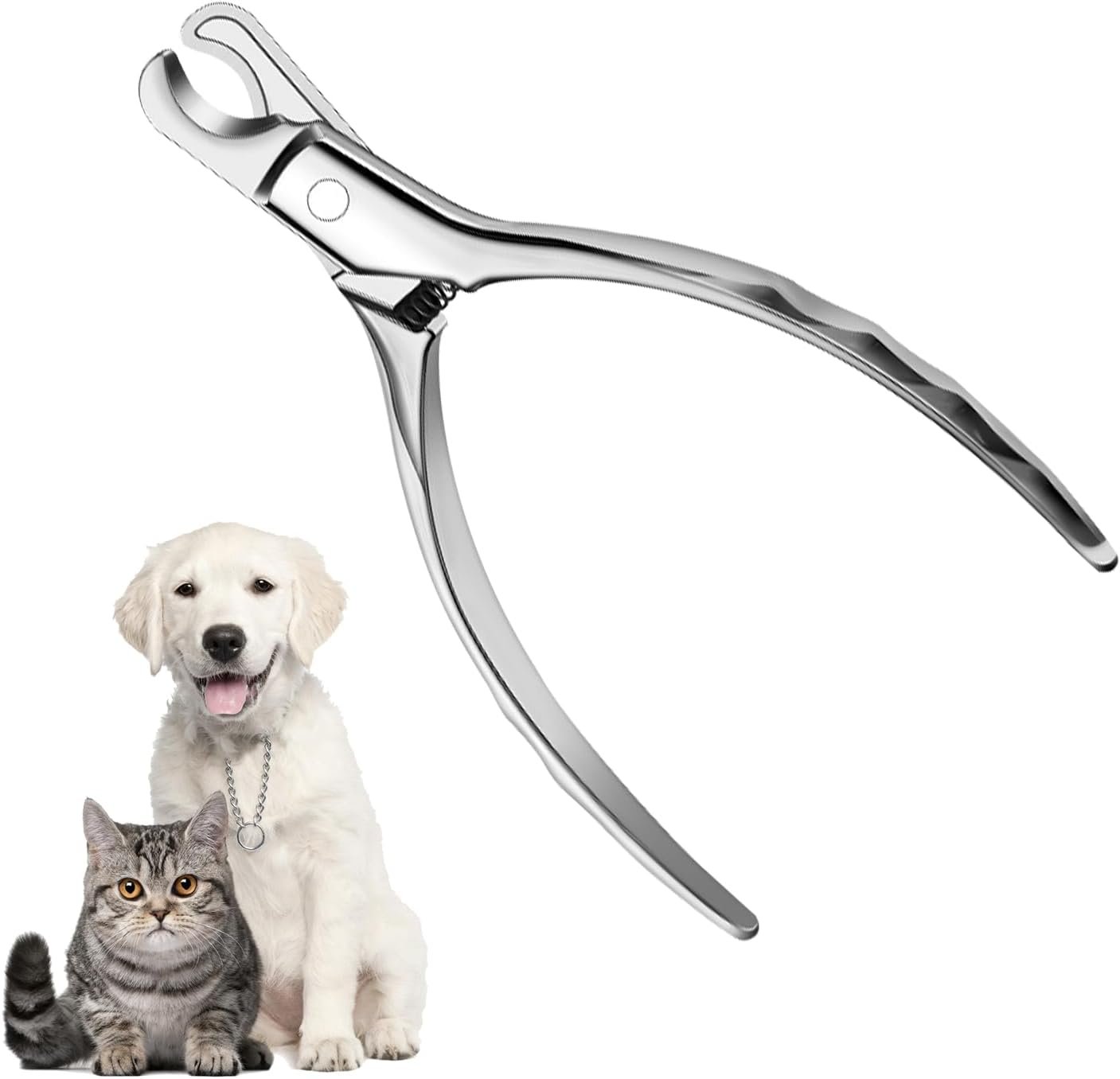 Edelstahl-Nagelschere für Hunde, Hundekrallenschneider, scharfe Klinge, Katzen-Nagelschere, rutschfest Edelstahl-Nagelschere für Hunde, Hundekrallenschneider, scharfe Klinge, Katzen-Nagelschere, rutschfest
