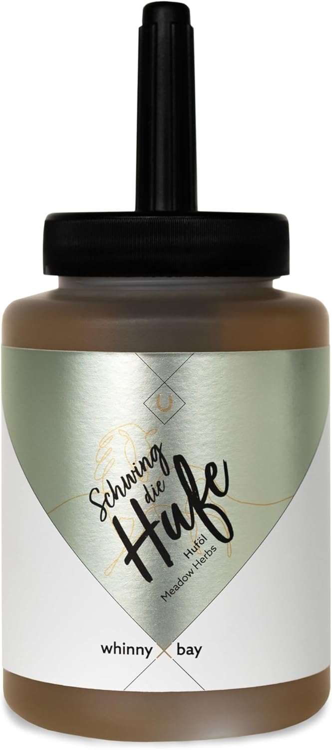 Huföl Schwing die Hufe – Natürliches Huföl mit Pinsel und Kräuterduft | Hufpflege zur Stärkung, Befeuchtung und zum Schutz, 450 ml Huföl Schwing die Hufe – Natürliches Huföl mit Pinsel und Kräuterduft | Hufpflege zur Stärkung, Befeuchtung und zum Schutz, 450 ml