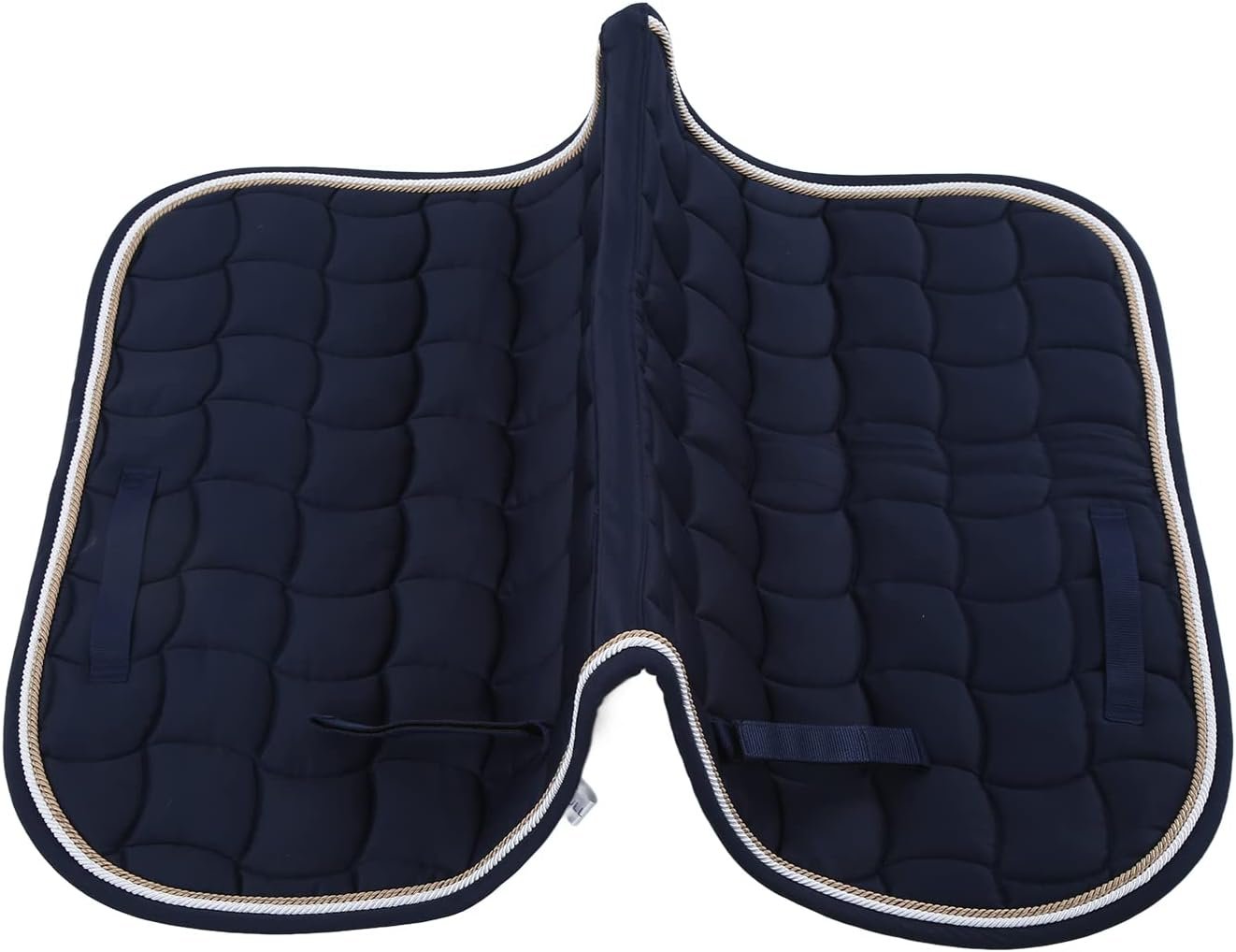 Doppelseil-Schabracke, weich, atmungsaktiv, Allzweck-Pferdeschabracke, hochwertiges Poly-Baumwolltuch, Schwammpolsterung, leichte Reitausrüstung mit Handschlaufe Doppelseil-Schabracke, weich, atmungsaktiv, Allzweck-Pferdeschabracke, hochwertiges Poly-Baumwolltuch, Schwammpolsterung, leichte Reitausrüstung mit Handschlaufe