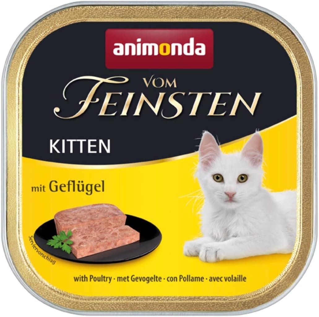 animonda vom Feinsten Kitten Katzenfutter, Nassfutter Katzen bis 1 Jahr, mit Geflügel, 32 x 100g animonda vom Feinsten Kitten Katzenfutter, Nassfutter Katzen bis 1 Jahr, mit Geflügel, 32 x 100g