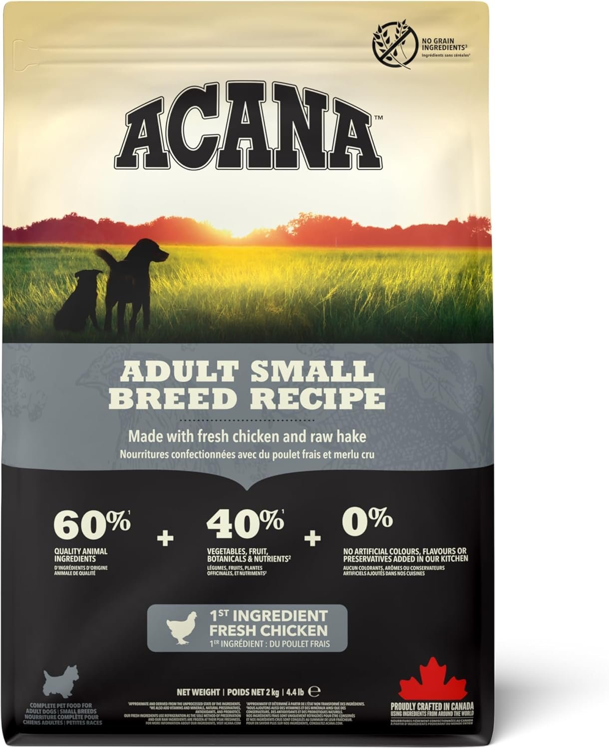 Acana Futter für ausgewachsene Hunde kleiner Rassen, 2 kg Acana Futter für ausgewachsene Hunde kleiner Rassen, 2 kg