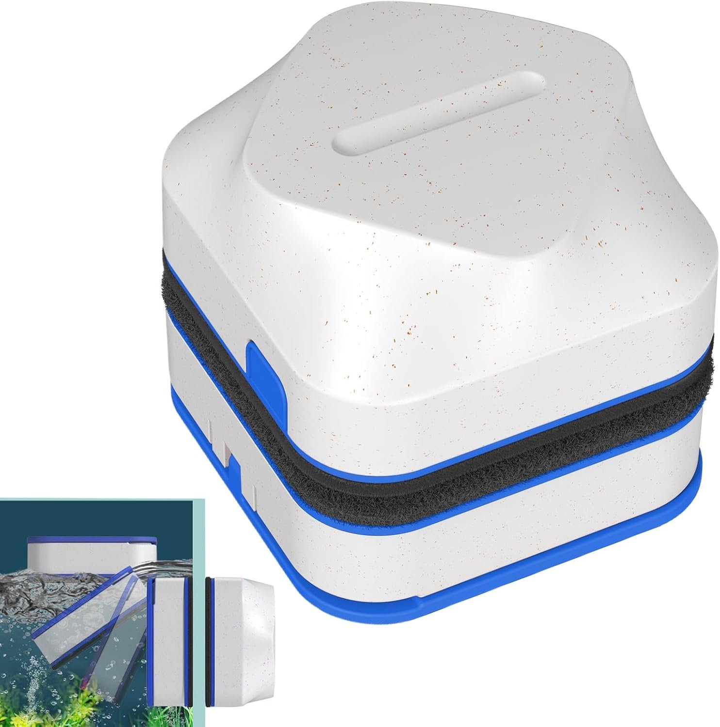 Aquarium Reinigungsbürste,Doppelseitiger Reinigungsschaber mit Feeder | Magnet für Aquarium Glasreiniger | für Bodengrund Gartenteich Haustiere Terrarium Wasserschildkröten Bettafische Aquarium Reinigungsbürste,Doppelseitiger Reinigungsschaber mit Feeder | Magnet für Aquarium Glasreiniger | für Bodengrund Gartenteich Haustiere Terrarium Wasserschildkröten Bettafische