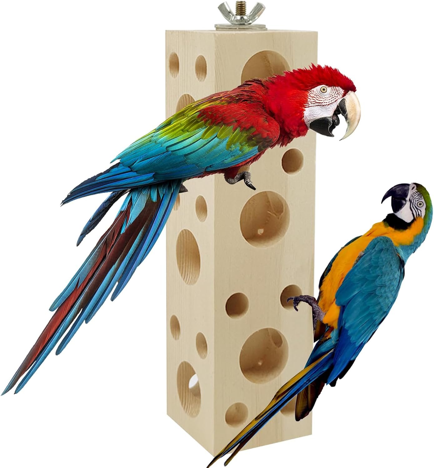 Papageienspielzeug, Kauspielzeug für Vögel, Baumloch aus Holz, Futtersuche-Trainingsspielzeug, Vogel, für Sittiche, Liebesvögel, Finken und andere kleine Haustiere, 20 x 5,4 x 5,4 cm Papageienspielzeug, Kauspielzeug für Vögel, Baumloch aus Holz, Futtersuche-Trainingsspielzeug, Vogel, für Sittiche, Liebesvögel, Finken und andere kleine Haustiere, 20 x 5,4 x 5,4 cm