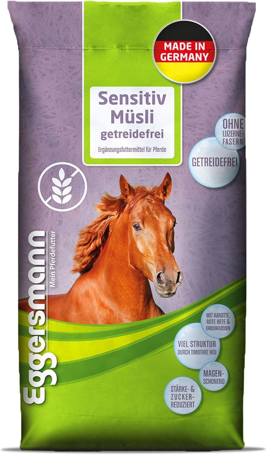 Eggersmann Mein Pferdefutter Sensitive Getreide getreidefrei 15 kg – Stärke & Zucker reduziert – Ideal für Cushing, EMS, PSSM & Huftannen – Pferdemüsli ohne Luzernefasern mit hohem Strukturanteil Eggersmann Mein Pferdefutter Sensitive Getreide getreidefrei 15 kg – Stärke & Zucker reduziert – Ideal für Cushing, EMS, PSSM & Huftannen – Pferdemüsli ohne Luzernefasern mit hohem Strukturanteil