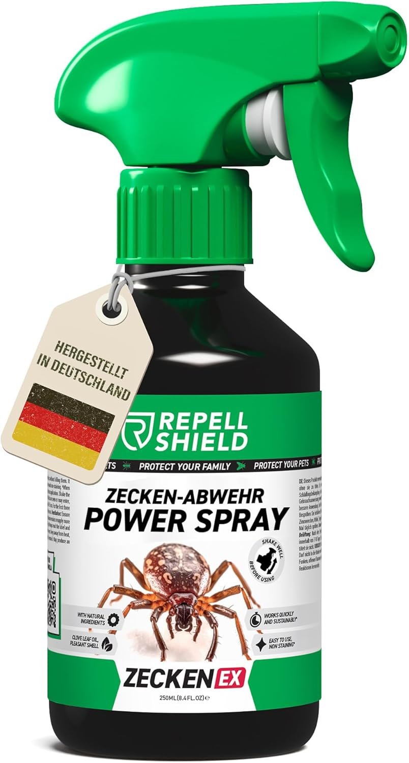 RepellShield Natürlicher Zeckenschutz – 250 ml – Effektives Geraniol-Anti-Zecken-Spray ohne Flecken und Rückstände, Zeckenspray Anti-Zecken-Mensch, Mittel gegen Zecken im Garten RepellShield Natürlicher Zeckenschutz – 250 ml – Effektives Geraniol-Anti-Zecken-Spray ohne Flecken und Rückstände, Zeckenspray Anti-Zecken-Mensch, Mittel gegen Zecken im Garten