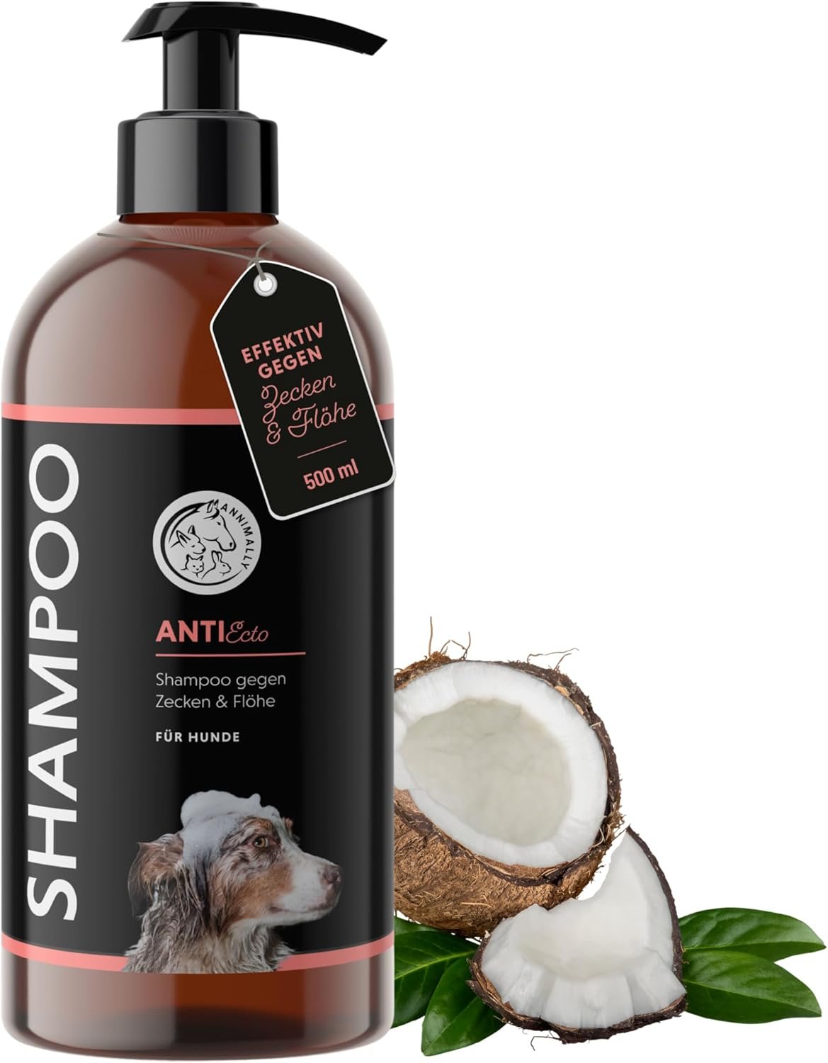 Annimally Anti Zecken- und Flohshampoo Hund – Shampoo gegen Zecken, Flöhe & Milben für Hunde – Hundeshampoo mit Neem-Extrakt (500 ml) Annimally Anti Zecken- und Flohshampoo Hund – Shampoo gegen Zecken, Flöhe & Milben für Hunde – Hundeshampoo mit Neem-Extrakt (500 ml)