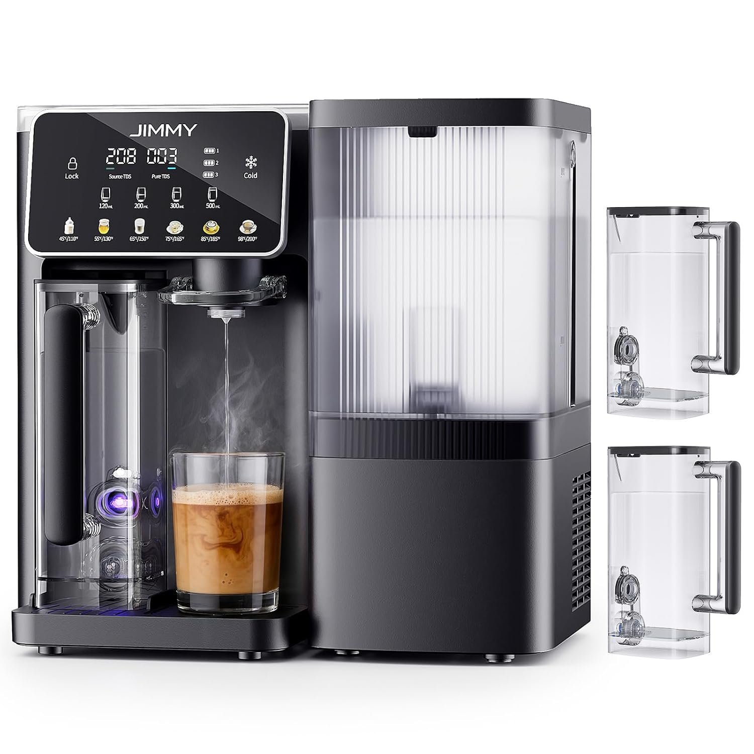 Jimmy R9 Pro Osmosesystem-Trinkwasser-Arbeitsplatte, Umkehrosmosesystem-Wasserfilter, mit Heißwasserspender und Wasserkühlung, 7-Stufen-Filterung und Mineralien, UV, 3S-Heizung, Kaltwasser, TDS Jimmy R9 Pro Osmosesystem-Trinkwasser-Arbeitsplatte, Umkehrosmosesystem-Wasserfilter, mit Heißwasserspender und Wasserkühlung, 7-Stufen-Filterung und Mineralien, UV, 3S-Heizung, Kaltwasser, TDS