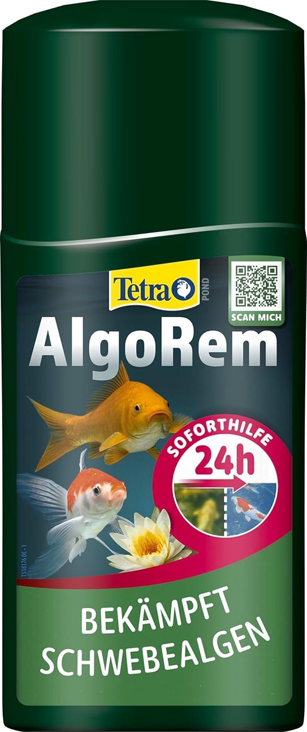 Tetra Pond AlgoRem 24-Stunden-Soforthilfe gegen grünes Wasser im Gartenteich, 250 ml Tetra Pond AlgoRem 24-Stunden-Soforthilfe gegen grünes Wasser im Gartenteich, 250 ml