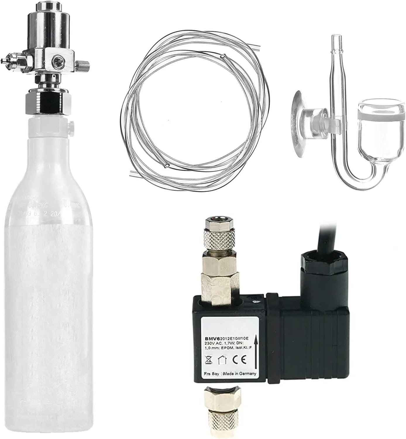 Basic CO2 System Aquarium Soda Flaschen Komplettset inkl. Nano-Diffusor, Druckregler, 2 m Schlauch Basic CO2 System Aquarium Soda Flaschen Komplettset inkl. Nano-Diffusor, Druckregler, 2 m Schlauch