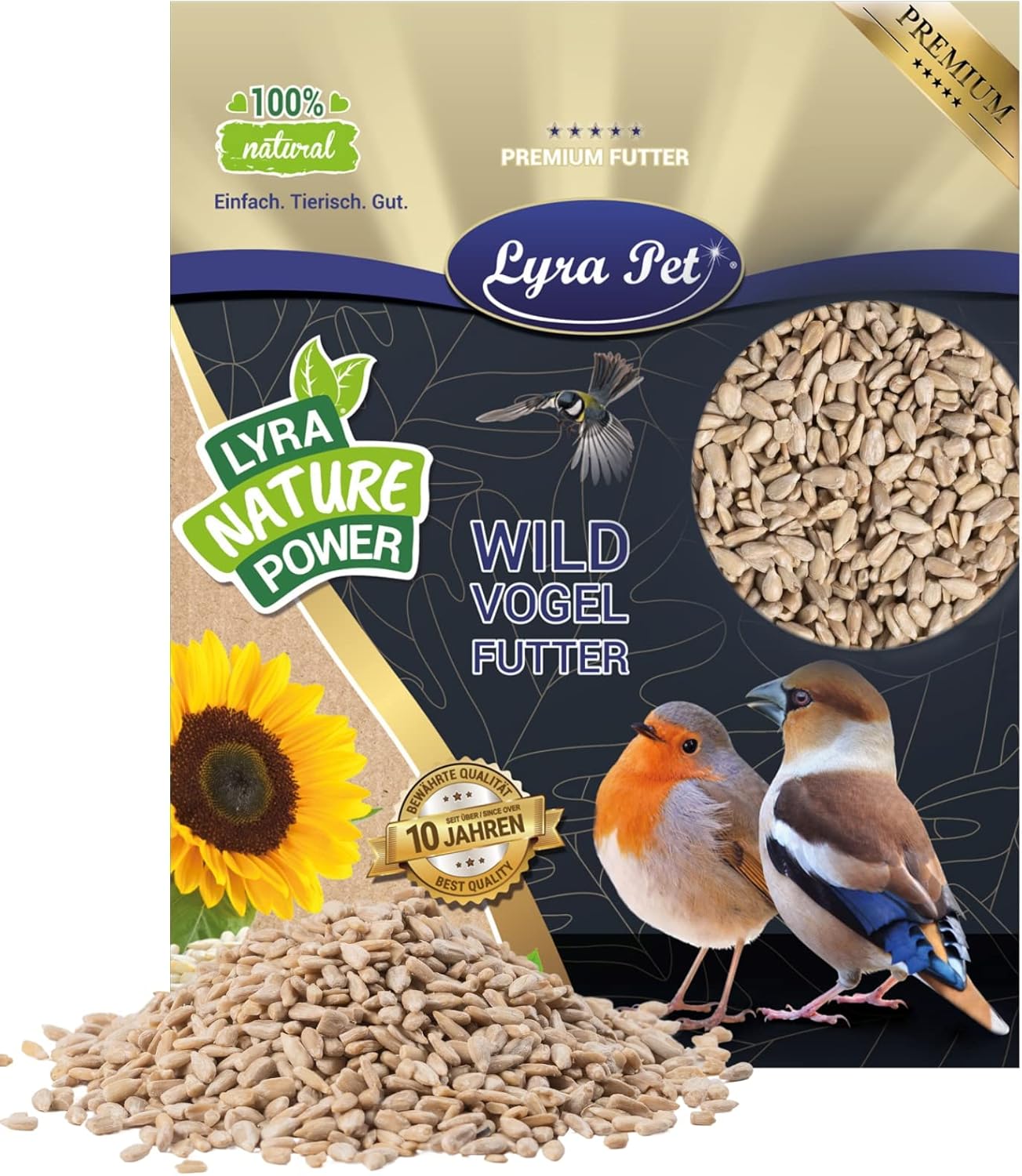 Lyra Pet® 25 kg Sonnenblumenkerne 25000 g geschältes gebrochenes Wildvogelfutter Winterernte 2020 Lyra Pet® 25 kg Sonnenblumenkerne 25000 g geschältes gebrochenes Wildvogelfutter Winterernte 2020