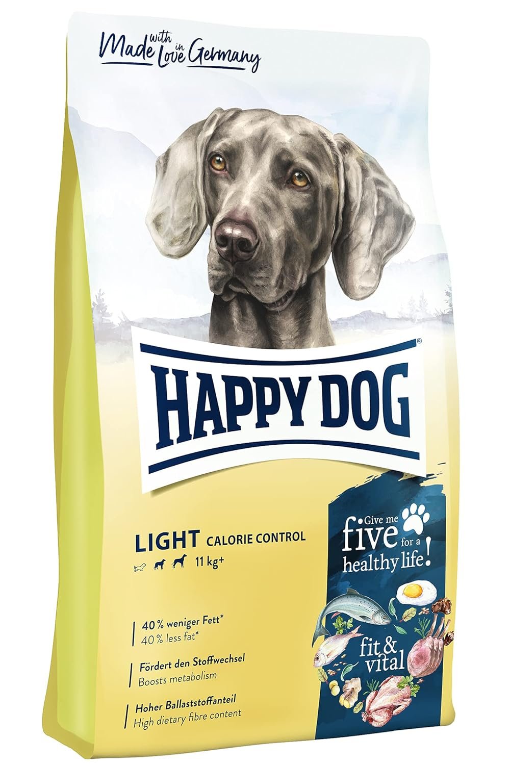 Happy Dog 60772 Supreme Fit & Vital Light, kalorienkontrollierendes Trockenfutter für Hunde mit niedrigem Fettgehalt, 4 kg Inhalt Happy Dog 60772 Supreme Fit & Vital Light, kalorienkontrollierendes Trockenfutter für Hunde mit niedrigem Fettgehalt, 4 kg Inhalt