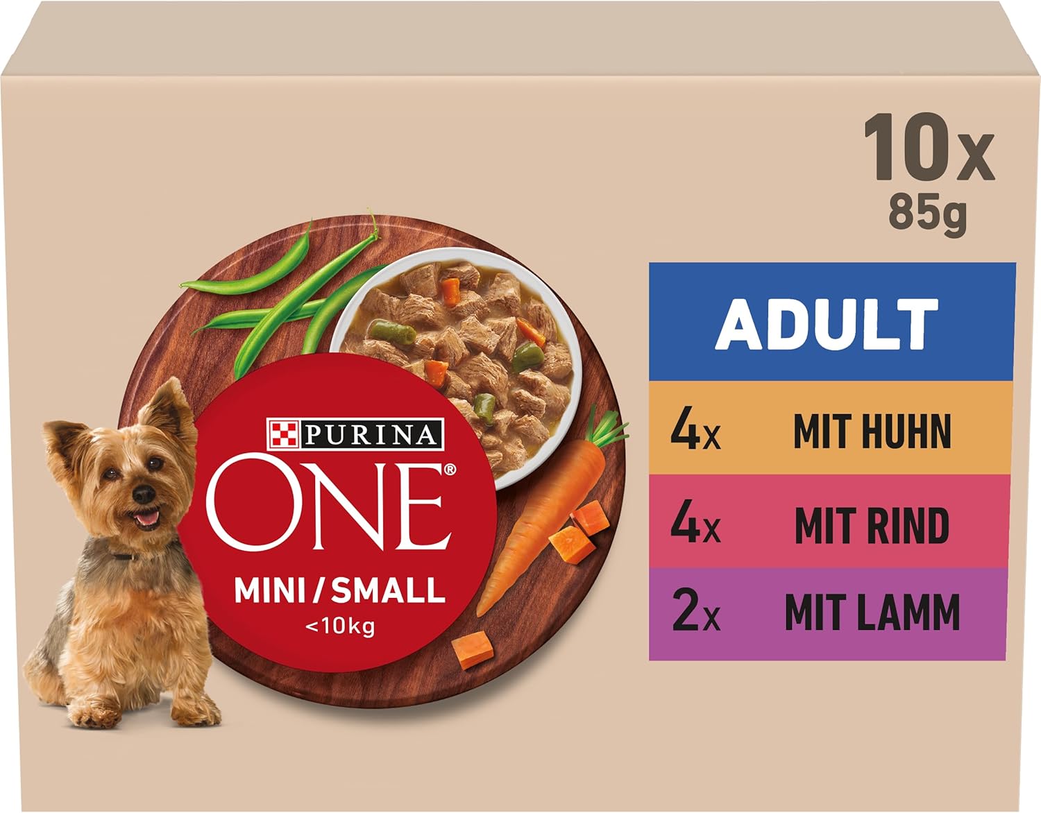 PURINA ONE Mini/Small Active Nassfutter für kleine Hunde, 10er Pack (10 x 85 g) PURINA ONE Mini/Small Active Nassfutter für kleine Hunde, 10er Pack (10 x 85 g)