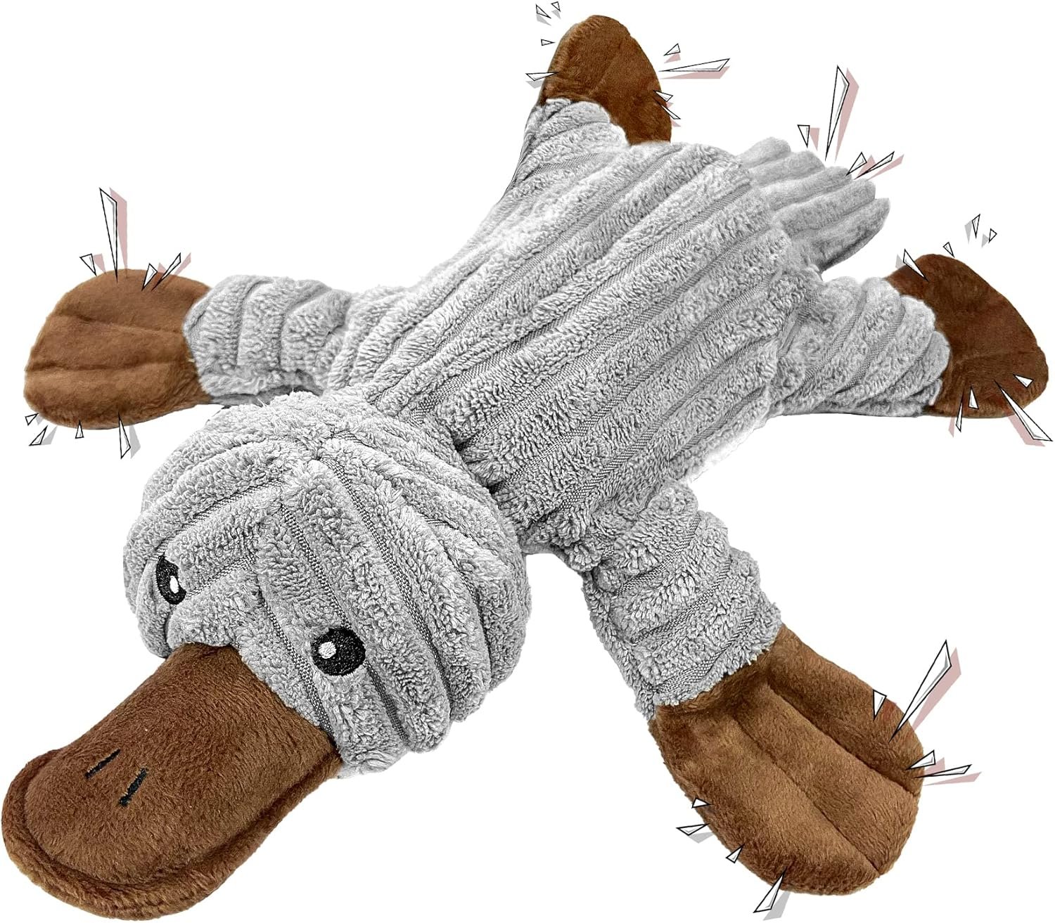 Unzerstörbares Enten-Plüsch-Hundespielzeug, Welpenspielzeug, Kuscheltier mit Knisterpapier und Hundeseil, Hundekauspielzeug-Intelligenz für Welpen, kleine, mittelgroße, große Hunde Unzerstörbares Enten-Plüsch-Hundespielzeug, Welpenspielzeug, Kuscheltier mit Knisterpapier und Hundeseil, Hundekauspielzeug-Intelligenz für Welpen, kleine, mittelgroße, große Hunde