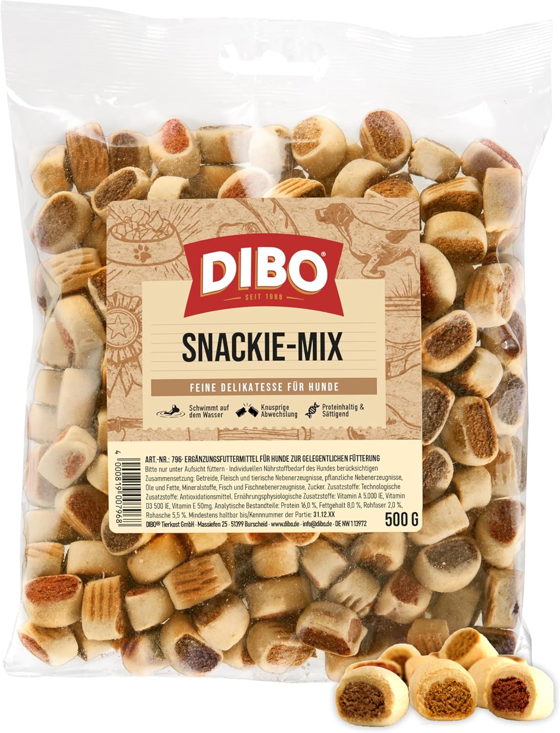 Snackie Mix 500g Beutel Backwaren Gesunde natürliche Ernährung für Hunde von DIBO, Hundefutter, Barf, BARF, Leckerlis, Hundekekse Snackie Mix 500g Beutel Backwaren Gesunde natürliche Ernährung für Hunde von DIBO, Hundefutter, Barf, BARF, Leckerlis, Hundekekse
