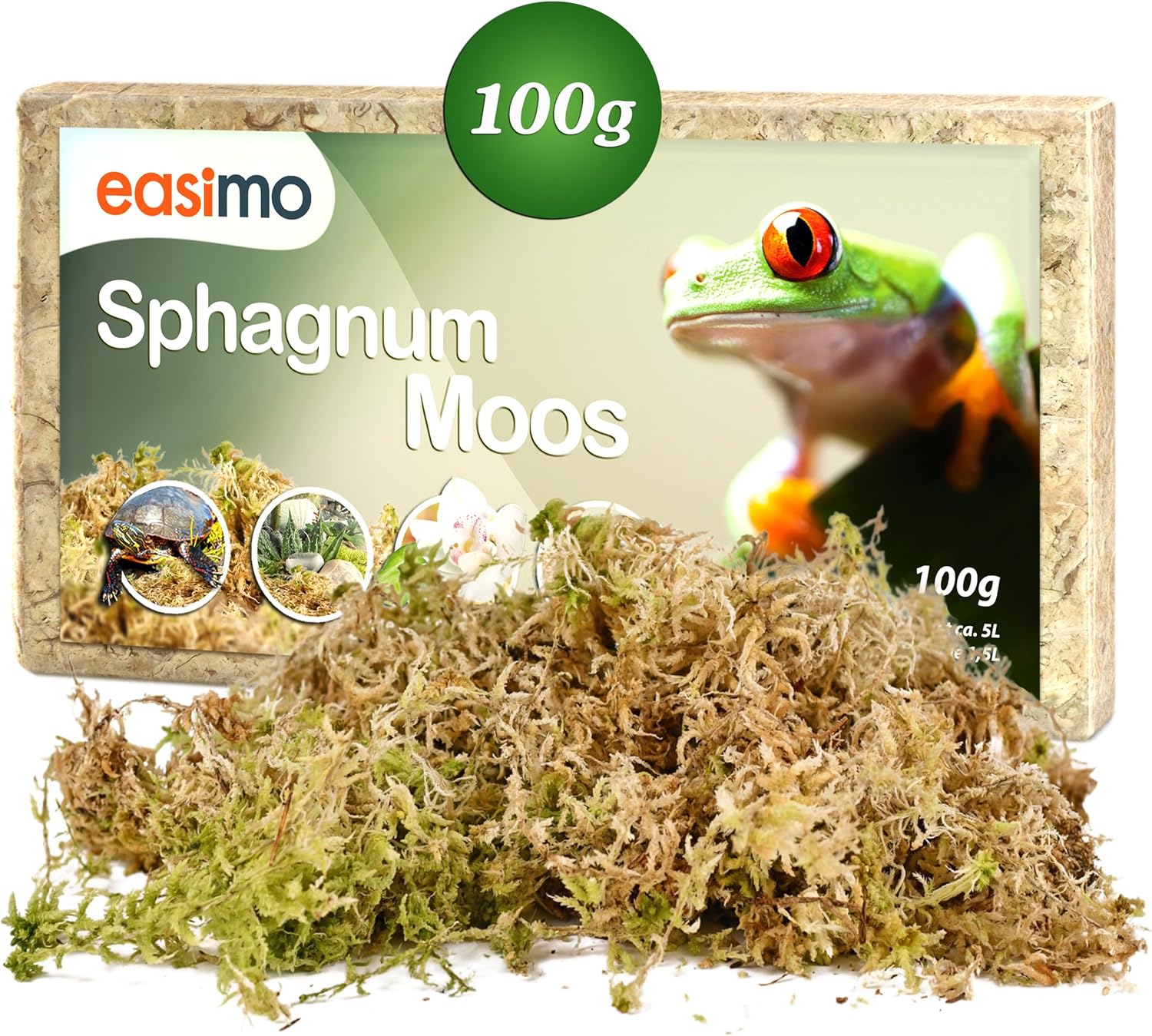 Torfmoos für Pflanzen und Terrarien, 100 g, Moos für Orchideen, Terrarien und andere Zimmerpflanzen, lebendes Torfmoos Torfmoos für Pflanzen und Terrarien, 100 g, Moos für Orchideen, Terrarien und andere Zimmerpflanzen, lebendes Torfmoos