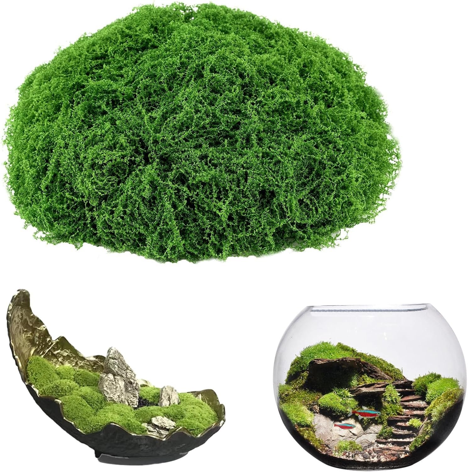 200g Kunstmoos zum Dekorieren, Kunstmoos, Kunstmoos zum Basteln, Kunstmoos Dekogras für Aquarium, Wände, Weihnachtsdeko, Zubehör, Modellbau (Dunkelgrün) 200g Kunstmoos zum Dekorieren, Kunstmoos, Kunstmoos zum Basteln, Kunstmoos Dekogras für Aquarium, Wände, Weihnachtsdeko, Zubehör, Modellbau (Dunkelgrün)