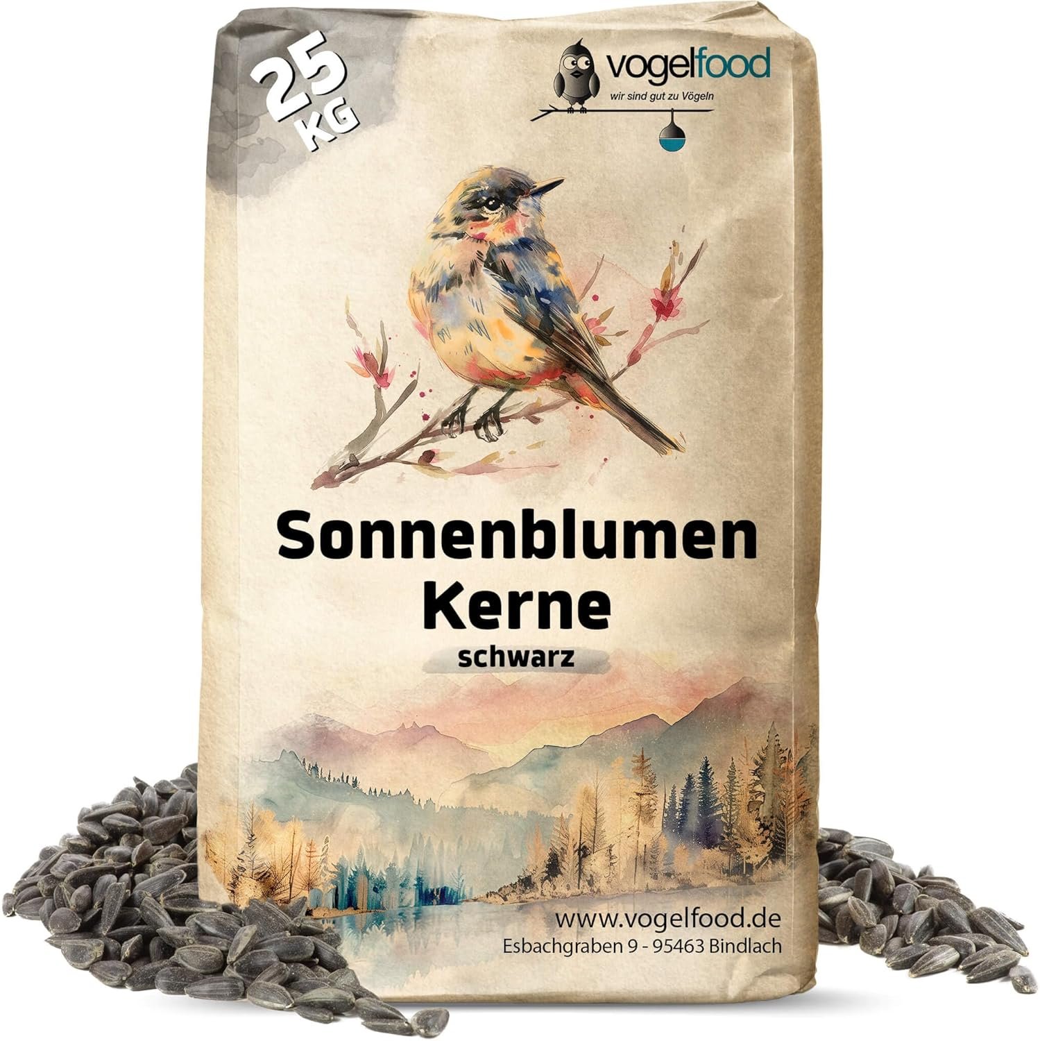 Samore Sonnenblumenkerne, Schwarz, 25 kg, Wildvogelfutter in Premiumqualität Samore Sonnenblumenkerne, Schwarz, 25 kg, Wildvogelfutter in Premiumqualität