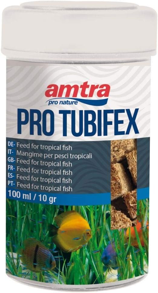 Amtra Pro Tubifex gefriergetrocknete Würfel, Aquarienfischfutter, Fischfutter, Zierfischfutter, natürlich, 100 ml (10 g) Amtra Pro Tubifex gefriergetrocknete Würfel, Aquarienfischfutter, Fischfutter, Zierfischfutter, natürlich, 100 ml (10 g)