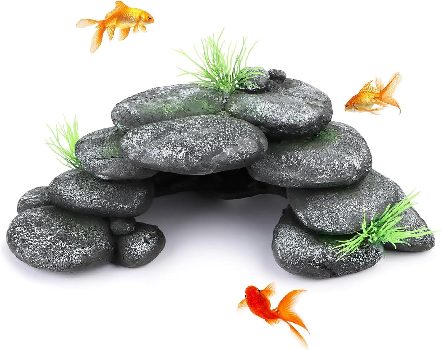 Aquarium-Dekoration, Harzhöhle, realistische Aquarium-Dekorationssteine, Ornament für Fische, Garnelen und Krabben, Terrarium-Landschaftsbau, Versteck, dekorative Steine, sicher für Süß- und Salzwasser Aquarium-Dekoration, Harzhöhle, realistische Aquarium-Dekorationssteine, Ornament für Fische, Garnelen und Krabben, Terrarium-Landschaftsbau, Versteck, dekorative Steine, sicher für Süß- und Salzwasser