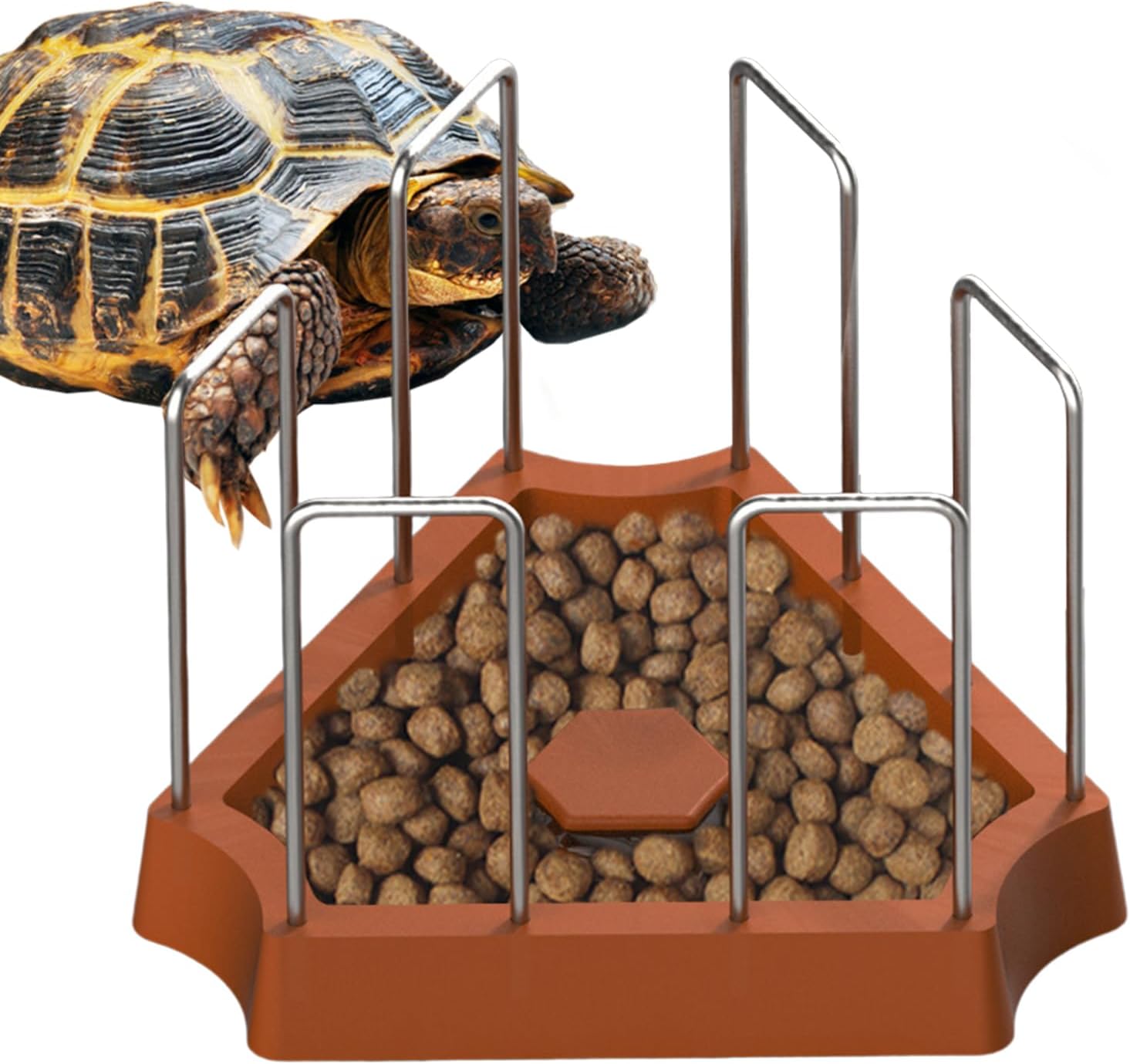 Schildkröten-Futterschale mit dreieckigem Anti-Rollover-Design | Schildkrötenfutter- und Wassernapf für Reptilien, Eidechsen, Frösche, Schlangen, Krabben | Abnehmbarer Futternapf für Haustiere mit Schildkröten-Futterschale mit dreieckigem Anti-Rollover-Design | Schildkrötenfutter- und Wassernapf für Reptilien, Eidechsen, Frösche, Schlangen, Krabben | Abnehmbarer Futternapf für Haustiere mit