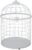 Deko-Vogelkäfig Hedwig aus weißem Metall, Höhe 31 cm, im modernen Landhausstil, klein