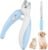 flintronic Haustier-Nagelknipser, kleine Nagelknipser für Katzen und Hunde mit Nagelfeile, Krallenschere für Katzen mit LED, Haustier-Nagelknipser mit spritzwassergeschütztem Sicherheitsschutz (blau)