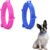 Leuchtendes Präventionshalsband, 2er-Pack, Zeckenhalsband für Hunde und Katzen, gegen Parasiten mit bis zu 8 Monaten Schutz, fluoreszierendes Halsband, universell, beliebig verstellbar (Rosa+Blau)
