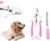 Professioneller Nagelknipser für Hunde und Katzen, Edelstahl, Nagelfeile, Krallenknipser, Krallenpflege, Sicherheitsschutz (weiß/rosa, klein)
