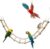Vogelleiter-Brückenspielzeug, hölzernes Kleintier-Kletterspielzeug, Vogelkäfig-Zubehör für Vögel, Papageien, Kakadus, Pfingstrosen, Graupapageien, Aras, Sittiche, Hamster, Ratten (12 Stück Leiter) (70 cm)