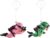 2 Stück Aquarium-Dekoration, schwimmender Fisch-Spielbegleiter für Aquarien, niedliche kleine Taucher-Dekoration, interessante Aquarium-Ornamente, für Aquarien und Aquarien, Zuhause, Büro