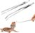 2-teiliges langes Pinzetten-Set, 27 cm gerade Pinzette und gebogen und lang, Reptilienzubehör, Futterpinzette aus Edelstahl, schützend für Reptilien-Wasserpflanzen