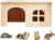 Chinchilla-Haus, aus Holz, Haustierschloss mit einer und einer Tür – belüftetes Nest für Kleintiere – für Hamster, mongolische Rennmäuse, Chinchillas, Igel, Frettchen zum Ausruhen, Spielen und Schlafen