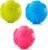 3 Stück Hundespielzeugball, Quietschball, Hundekauspielzeugbälle, Gummibälle, schwimmender Hundeball (Blau, Rosa, Grün)