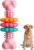 Unzerstörbares Hundespielzeug, robustes Hundekauspielzeug mit zufälligen Blütenblättern in Rosa, langlebiges Kauspielzeug für Hunde, 13 x 5 cm