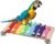Dnoifne Colorful Bird Xylophone Toy Hanging Funny Xylophone Toy with 8 Metal Keys Bird Cage Toy Accessories for Chicken Bird Parrot Parrot Parakeet