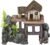 Aqua Ornaments Aquarium-Dekoration „Holzhaus“ mit Pflanzen, 15,5 x 8 x 12 cm