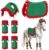 Abbylike 6er-Pack Weihnachtsmann-Beinwickel mit Kunstfellbesatz, Allzweck-Schabracke, Weihnachts-Pferdekostüm-Zubehör