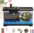 Anfänger-Aquarium – Komplettset mit LED-Beleuchtung und Dekoration – staubdichte Unterwasserlandschaftsdekoration für Schreibtisch, Wohnzimmer, Schlafzimmer, Zuhause, Kinder