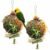 2 Stück Vogelspielzeug, Wellensittiche Spielzeug Natürliche Rattankugel Vogelkäfig Hängespielzeug Vogelkäfigzubehör für Wellensittiche Papageien (20 x 10 cm)