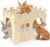 Großes Kaninchenhaus und Versteck aus Holz, abschließbares Spielhaus für Kaninchen im Innenbereich, Lebensraum für erwachsene Kaninchen, Meerschweinchen, Chinchillas
