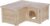 Kerbl Hamsterhaus für Haustiere, 24 x 24 x 11 cm, Holz, 3 Kammern à 9,5 x 9,5 cm, Stecksystem, abnehmbares Dach