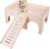 Meerschweinchenhaus mit Rampe, 4 Eingänge, Meerschweinchenhaus aus Holz, Meerschweinchenzubehör, Kaninchenhaus, Nagetierhaus, Hamsterhaus, Kaninchenhaus, 38 x 25 x 18 cm